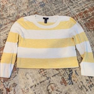 Yellow and white sweater
